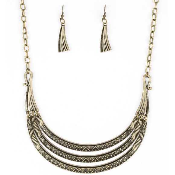 Jewelry - Primal Princess - Brass Necklace Earring Set